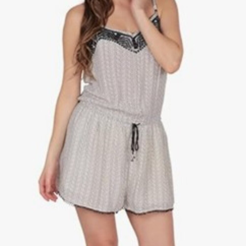 DEX romper black and white sleeveless size medium DEX
